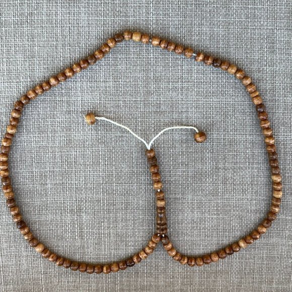 Real Wood Beads Religious Islamic Tasbeeh Brown Tone Handmade Prayer Beads New - Picture 4 of 7